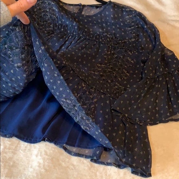 NWOT Lucky Brand Boho Peasant Blouse - Picture 8 of 8